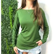 Blusa Blusinha Feminina Manga Longa Long Vest Legging Viscolycra Longa Tapa Bumbum Soltinha Várias Cores