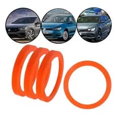 Kit 4 Anéis Centralizadores Volkswagen Para Rodas De Liga Laranja Lp Store