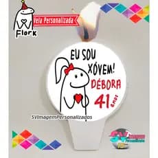 Festa Flork Sou Xóvem Vela de Aniversário Personalizada para Decoração Bolo Bento Cakie Envio Rápido