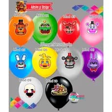 Fnaf five nights at freddys Festa Adesivo para Bexiga Balão Bubble Decoração Envio Rápido