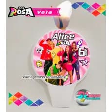 Festa Grupo dos Rosa Turma Vela de Aniversário Personalizada Decoração de Bolo Envio Rápido