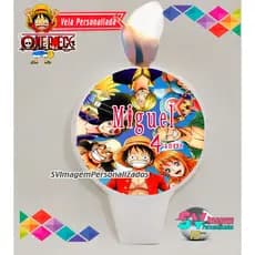 Festa One Piece Vela de Aniversário Personalizada para Bolo  Envio Rápido