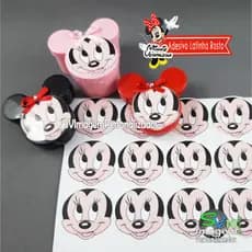 Festa Minnie e Mickey Adesivo para latinha e outras Lembrancinhas com o Rosto da Minnie e do Mickey