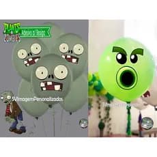 Festa Plants vs Zombies Adesivo para Bexiga Balão e Bubble para decoração de Festa Envio Rápido