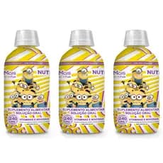Kit 3 Vitaminas Infantil A a Z Polimais Minions Sabor Banana 240ml