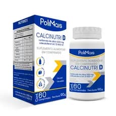 Vitamina D para Ossos - Calcinutri D 1250MG + 400UI 60 Cápsulas