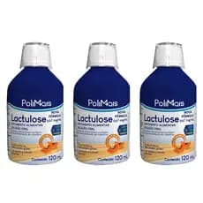 Kit 3 Polimais Lactulose 667mg – Regulador Intestinal com Fibras 120ml