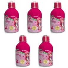 Kit 5 Vitaminas Infantis A a Z Polimais Moranguinho Sabor Morango 120ml