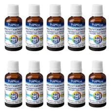 Kit 10 Polivitamínico Polimais Gotas Tutti Frutti - Vitaminas A, B, C, D, E + GTS 30ml