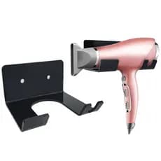 Suporte Porta Secador Cabelo E Cabo Fixa Na Parede Com Parafuso e Bucha Para Instalação