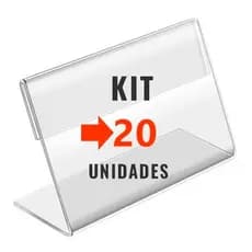 Kit 20 Suporte Etiqueta Preço Gondola Balcao Buffet Acrilico