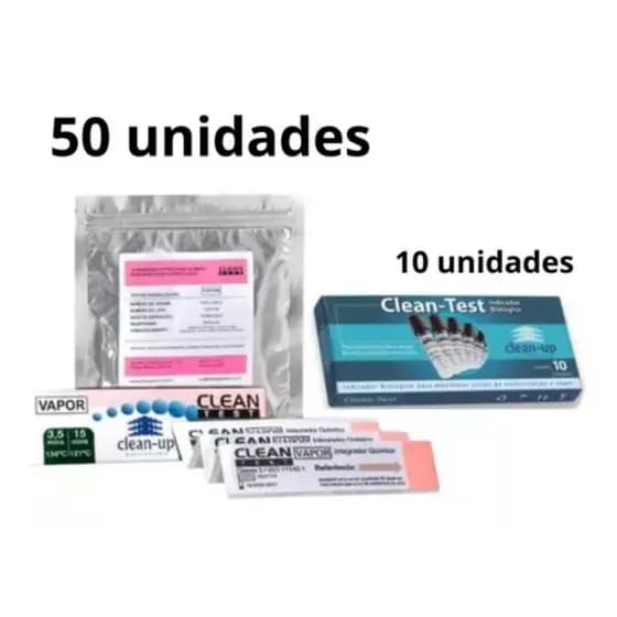 Indicador Biologico 24h + Integrador Teste Tiras Tipo5 Clean