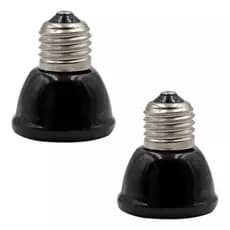 2x Lâmpadas Cerâmica Aquecedor 100w Preta Sem Emissão De Luz