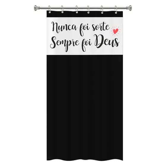Cortina Box Banheiro PVC e PE Antimofo Moderna 138x198cm  Estampada c/ Ganchos