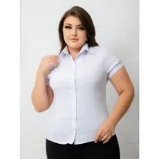 Camisa Camisete Manga Curta PLUS SIZE | Moda Evangélica | Blusa Feminina | social feminina