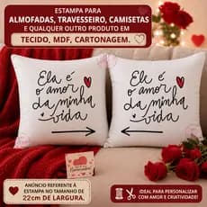 Estampa Adesivo Termocolante DTF Têxtil - Dia dos Namorados | Personalizado | Fácil Aplicação
