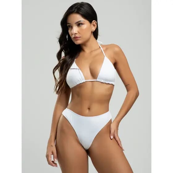 Biquini Cortininha Calcinha Fio Duplo Proteção Uv 50+