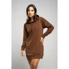 Blusão Vestido Moletinho Com Capuz Feminino