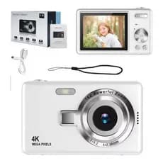 4K HD 1080P Câmera Digital Anti-Vibração Autofoco Vlogging 96MP Portátil Zoom 16X Para Crianças Adultos Inicia