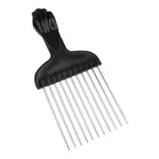01 Pente Garfo Dentes De Metal Afro Black Power