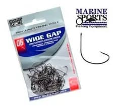 Anzol Wide Gap 1/0 Afiado A Lazer P/ Robalo Corvina Com 40un