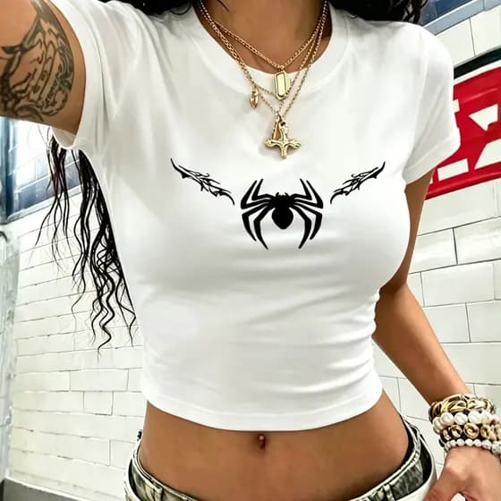Cropped Moderno Tendência Gringa Lançamento Estiloso Baby Tee Promoção