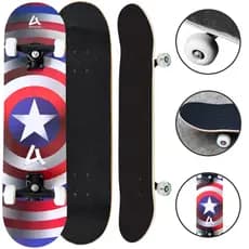 Skate Super Herois Vingadores para Iniciante Criança até 70kg Semi Profissional