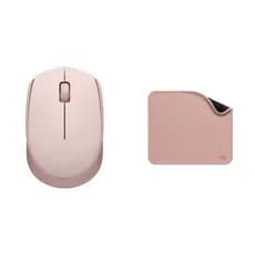 KIT MOUSE LOGITECH M170 SEM FIO ROSA + MOUSE PAD LOGITECH STUDIO SERIES ROSA