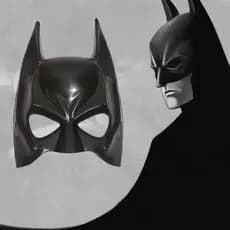 Máscara Batman Super Herói DC Comics Infantil Adulto Fantasia Festa Halloween Carnaval Cosplay Criança Adulto