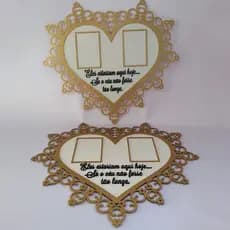 Placa para cerimônia em memória 43x40cm - Eles estariam aqui se o ceu não fosse tão longe