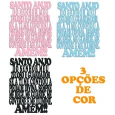 Frase Quadro bebe Santo Anjo do Senhor Quadros Decoração