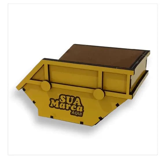 Mini Caçamba De Entulho Personalizado Mdf 13x6,5cm 15 unidades