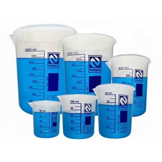 KIT Bequer Becker Plástico 50ml 100ml 250ml + Brinde Autoclavavel 121 Graus