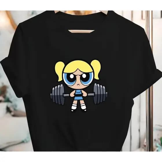 Camiseta Feminina T-shirt Lindinha Meninas Superpoderosas Academia 100% Algodão
