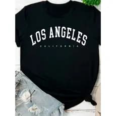 Camiseta Feminina  Los Angeles 100% Algodão
