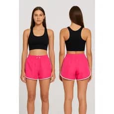 Short Feminino Curto Tactel  Saída De Praia Piscina Academia Liso Com Elastano Moda Blogueira