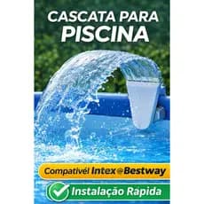 Cascata para Piscina Intex e Bestway com Rosca 81mm 83mm | Fonte Decorativa Encaixe na Bomba
