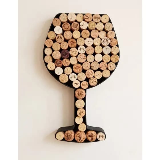 Porta Rolhas de Vinho Taça Decorativa Adega Bar Gourmet Presente Criativo Organizador