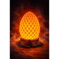 Luminária Ovo de Dragão LED Decorativa Geek Quarto Setup Gamer Luz Noturna Criativa