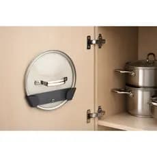 Kit Suporte para Tampa de Panela Organizador de Cozinha Porta Tampa de Armário Economia de Espaço Anti Bagunça