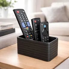 Porta Controle Remoto Organizador Suporte Universal Até 3 Controles Prático para Sala TV