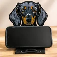 Suporte de Celular Cachorro Salsicha Dachshund Porta Celular Criativo Organizador Mesa Decoração Presente
