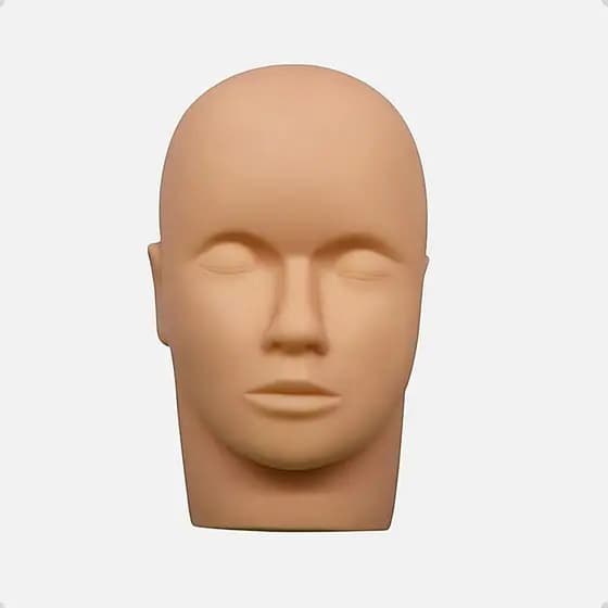 Boneco Treino Silicone Alongamento Cílios + Micropigmentação + Maquiagem Treinamento Profissional
