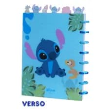 Caderno Smart Stitch Agenda Inteligente Discos Disney Escolar 72 Folhas Planner Diário Universitário