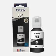 Refil Tinta Epson 504 BK Preto Ecotank L1110 L3150 L4160 Original Impressão Nítida Alta Qualidade