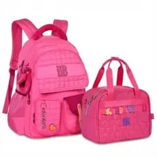 Kit Mochila Escolar + Lancheira Rebecca Bonbon RB Rosa - Estilo e Conforto para a Volta às Aulas