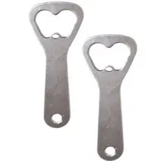 Kit 2 Abridor De Garrafa Bar Cerveja aço Inoxidável Original 10 cm