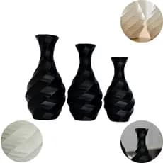Kit 2 Vasos Decorativos Low Poly Impressão 3D Moderno e Versátil