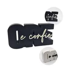 “Ore e Confie” Decoração Letreiro Decorativo Moderno  para mesa Quarto Escritório e prateleira  Decoração Minimalista 3D