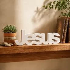 Jesus Letreiro Decoração Palavra Enfeite Decorativo 3D 18cm